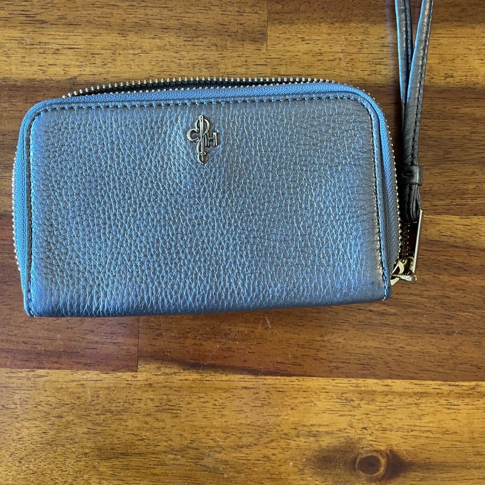Cole Haan Pewter Wristlet Clutch